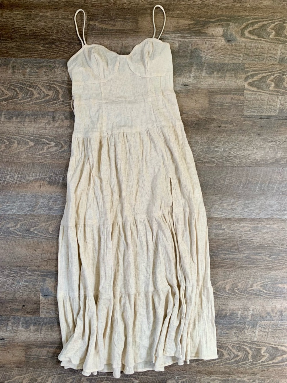 ASOS Cream Spaghetti-Strap Maxi Dress - Picture 4 of 8